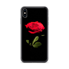 iPhone XS Max Red Rose on Black iPhone Case by Design Express