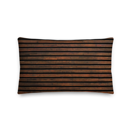 Default Title Horizontal Brown Wood Rectangle Premium Pillow by Design Express