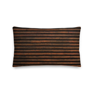 Default Title Horizontal Brown Wood Rectangle Premium Pillow by Design Express