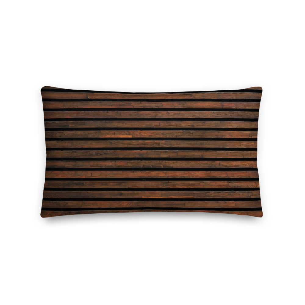Default Title Horizontal Brown Wood Rectangle Premium Pillow by Design Express