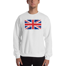 White / S United Kingdom Flag "Solo" Sweatshirt by Design Express