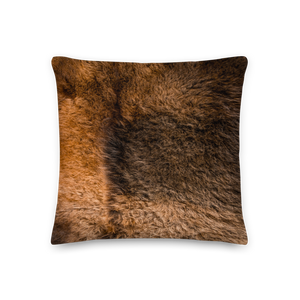 Bison Fur Square Premium Pillow by Design Express