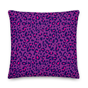 Purple Leopard Print Premium Pillow by Design Express