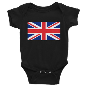Black / 6M United Kingdom Flag "Solo" Infant Bodysuit by Design Express