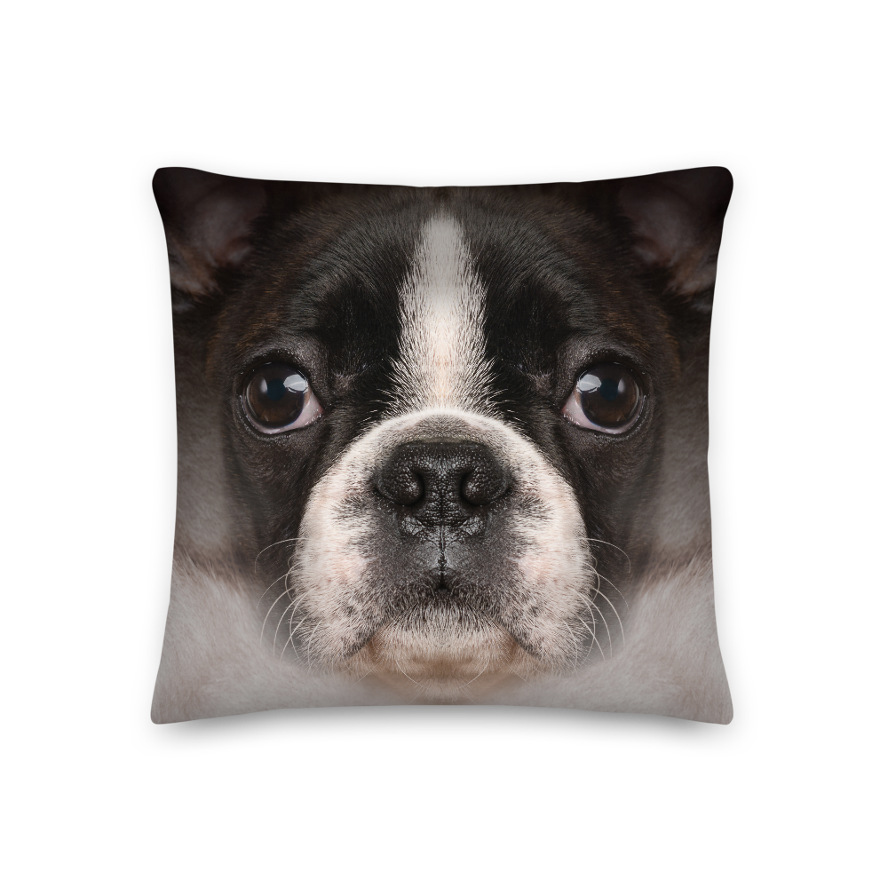 18×18 Boston Terrier Dog Premium Pillow by Design Express