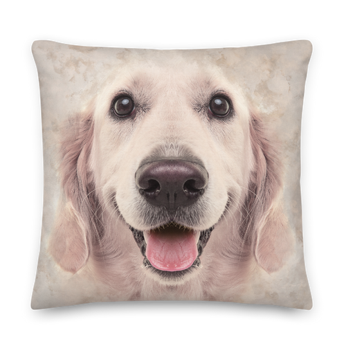 22×22 Golden Retriever Dog Premium Pillow by Design Express