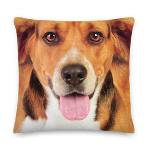 22×22 Beagle Dog Premium Pillow by Design Express