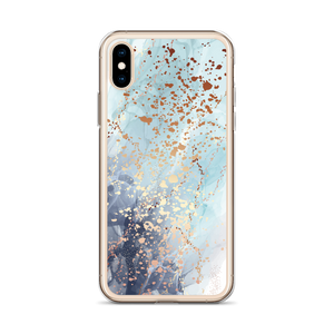 Soft Blue Gold iPhone Case by Design Express