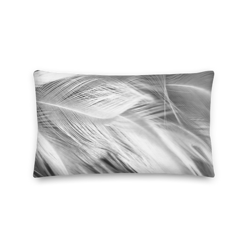 Default Title White Feathers Rectangle Premium Pillow by Design Express