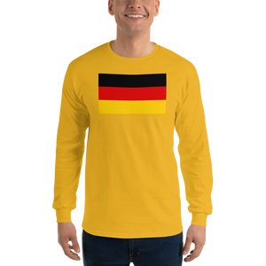 Gold / S Germany Flag Long Sleeve T-Shirt by Design Express