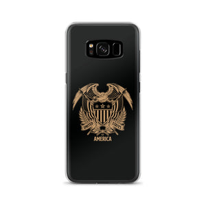 Samsung Galaxy S8 United States Of America Eagle Illustration Reverse Gold Samsung Case Samsung Cases by Design Express