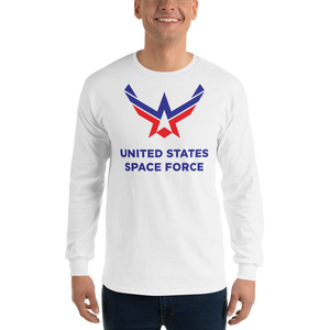 White / S United States Space Force Long Sleeve T-Shirt by Design Express
