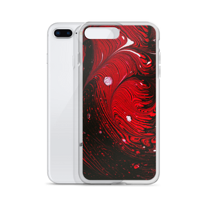 Black Red Abstract iPhone Case by Design Express