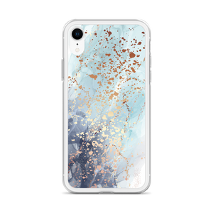 Soft Blue Gold iPhone Case by Design Express