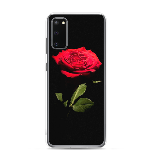 Samsung Galaxy S20 Red Rose on Black Samsung Case by Design Express