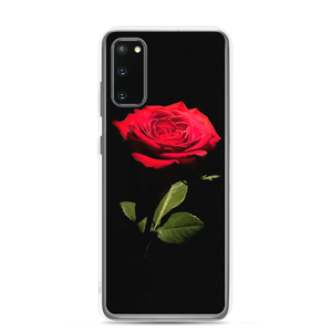 Samsung Galaxy S20 Red Rose on Black Samsung Case by Design Express