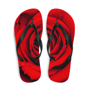 Fresh Red Rose Flip-Flops by Design Express