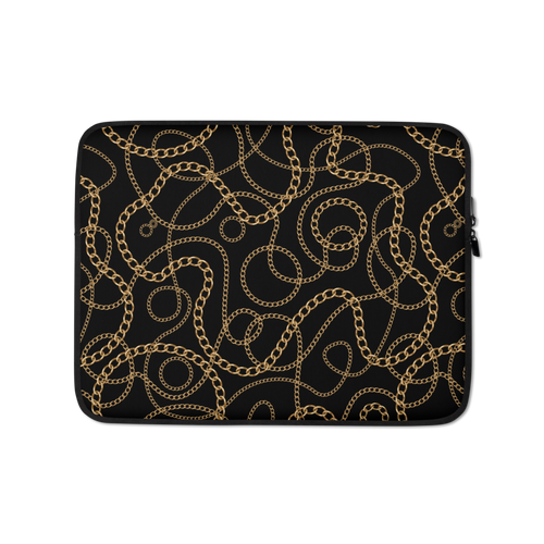 13 in Golden Chains Laptop Sleeve by Design Express