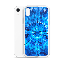 Psychedelic Blue Mandala iPhone Case by Design Express