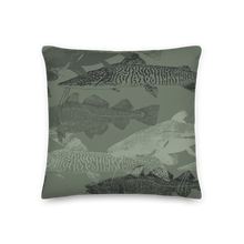 18×18 Army Green Catfish Square Premium Pillow by Design Express