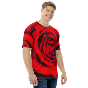 Fresh Red Rose Men's T-shirt by Design Express