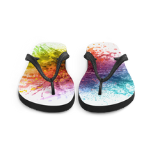 Rainbow Paint Splash Flip-Flops by Design Express