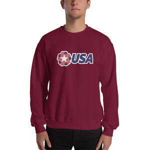 Maroon / S USA "Rosette" Sweatshirt by Design Express