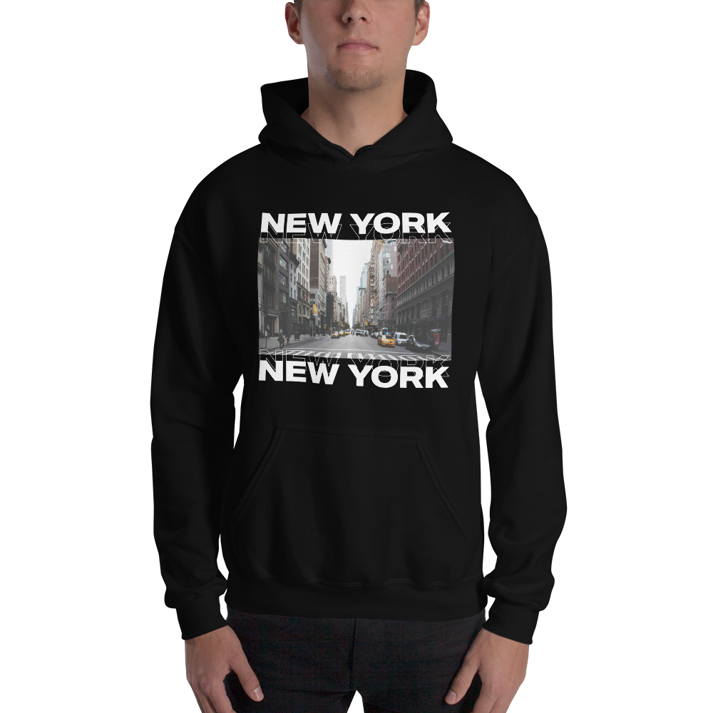 S New York Unisex Black Hoodie by Design Express