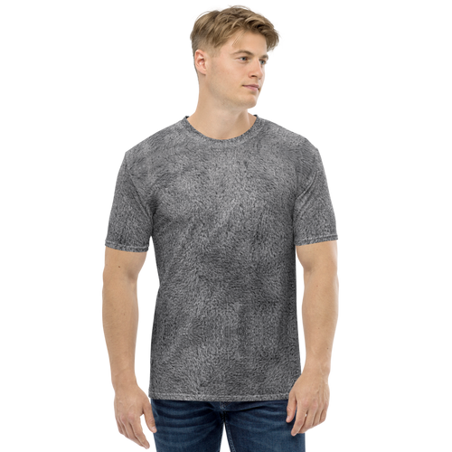 XS Soft Grey Fur Men's T-shirt by Design Express