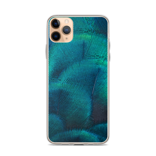 iPhone 11 Pro Max Green Blue Peacock iPhone Case by Design Express