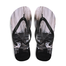 Black & White Abstract Painting Flip-Flops by Design Express