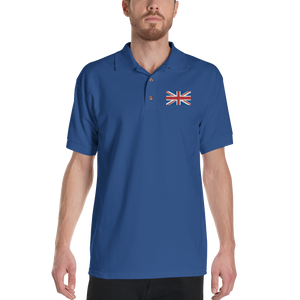 United Kingdom Flag "Solo" Embroidered Polo Shirt by Design Express