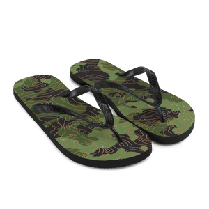 Green Camoline Flip-Flops by Design Express