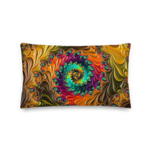 Default Title Multicolor Fractal Rectangle Premium Pillow by Design Express