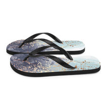 Soft Blue Gold Flip-Flops by Design Express