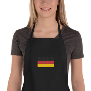 Black Germany Flag "Solo" Embroidered Apron by Design Express