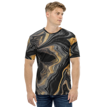 XS Black Marble Men's T-shirt by Design Express
