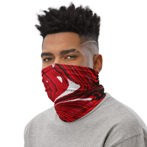 Black Red Abstract Neck Gaiter Masks by Design Express