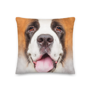 18×18 Saint Bernard Dog Premium Pillow by Design Express