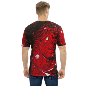 Black Red Abstract Men's T-shirt by Design Express