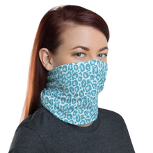 Teal Leopard Print Neck Gaiter Masks by Design Express