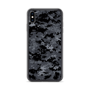 iPhone XS Max Dark Grey Digital Camouflage Print iPhone Case by Design Express