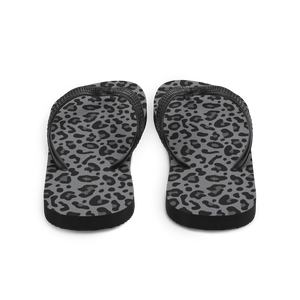 Grey Leopard Print Flip-Flops by Design Express