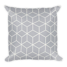 Default Title Diamonds Silver White Square Premium Pillow by Design Express