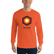 Orange / S Germany "Hexagon" Long Sleeve T-Shirt by Design Express
