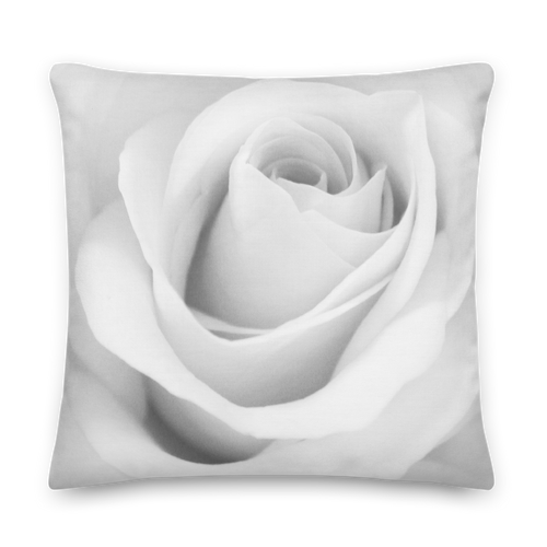 22×22 White Rose Square Premium Pillow by Design Express