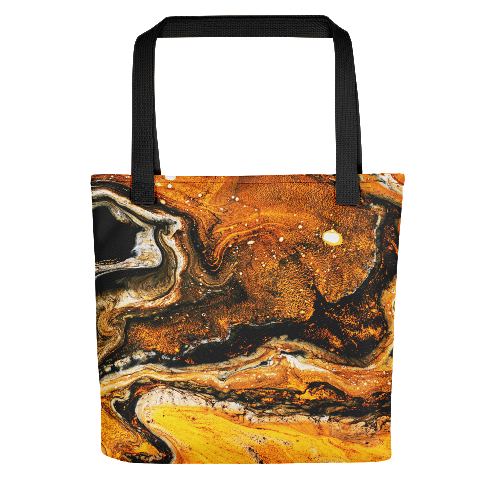 Default Title Yellow Orange Abstract Tote Bag by Design Express