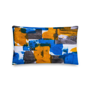 Bluerange Abstract Rectangle Premium Pillow by Design Express