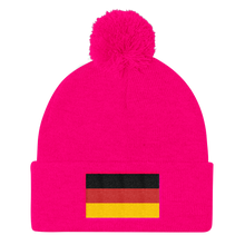 Neon Pink Germany Flag Pom Pom Knit Cap by Design Express