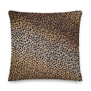 Leopard Brown Pattern Square Premium Pillow by Design Express